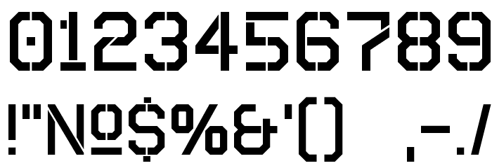 Autobahn Stencil Font OTHER CHARS