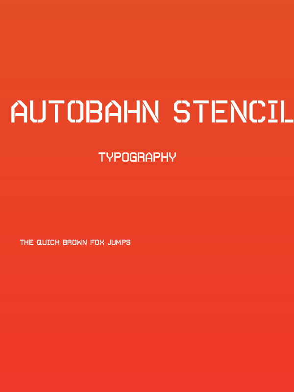 Autobahn Stencil Poster