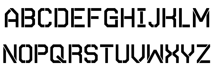 Autobahn Stencil Font LOWERCASE