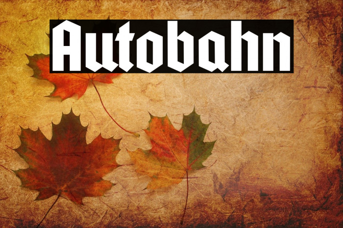 Autobahn Font examples