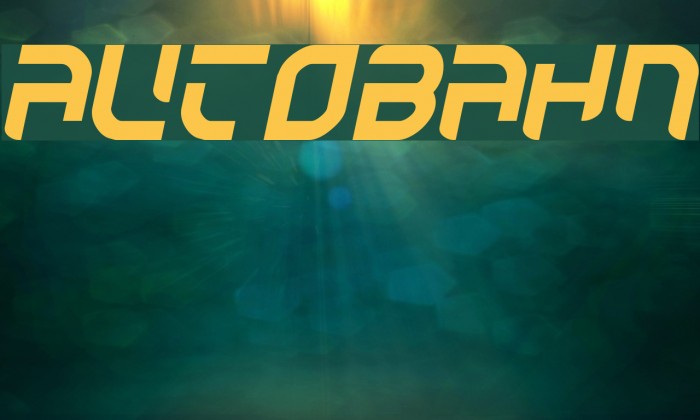 Autobahn Font examples