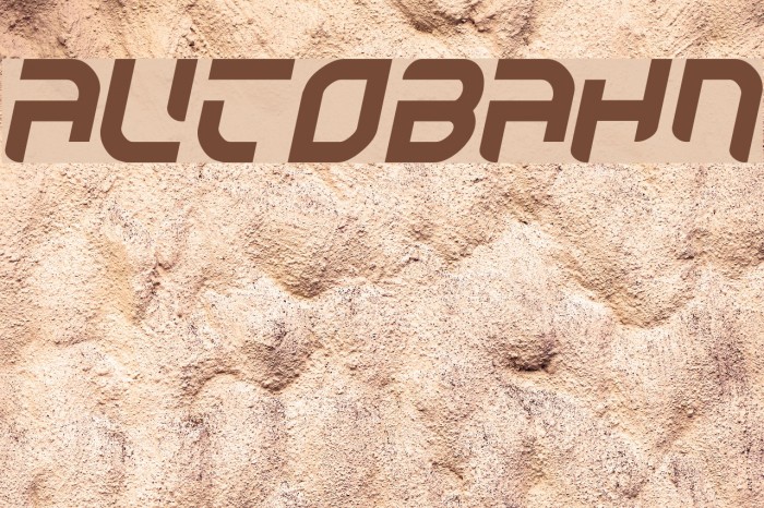 Autobahn Font examples