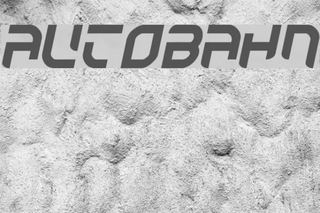 Autobahn Font examples
