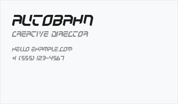 Autobahn Business Card