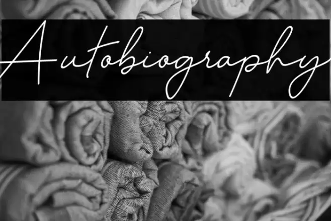 Autobiography Font examples