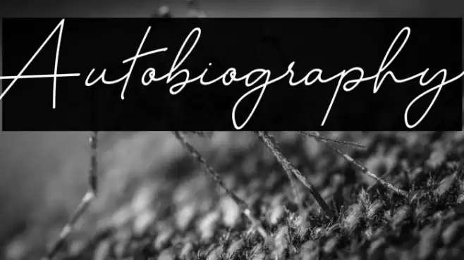 Autobiography Font examples