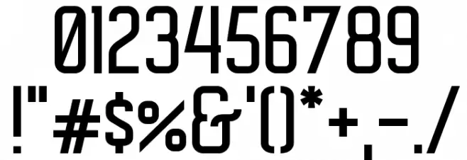 AutobusBold Font OTHER CHARS