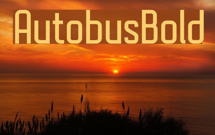 AutobusBold Font examples