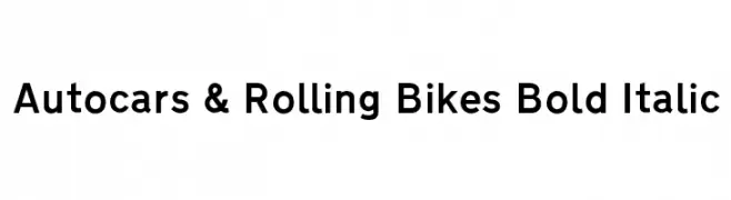 Autocars & Rolling Bikes Bold Italic  Fuentes Gratis Descargar