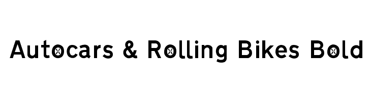 Autocars & Rolling Bikes Bold Font