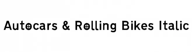 Autocars & Rolling Bikes Italic  Fuentes Gratis Descargar