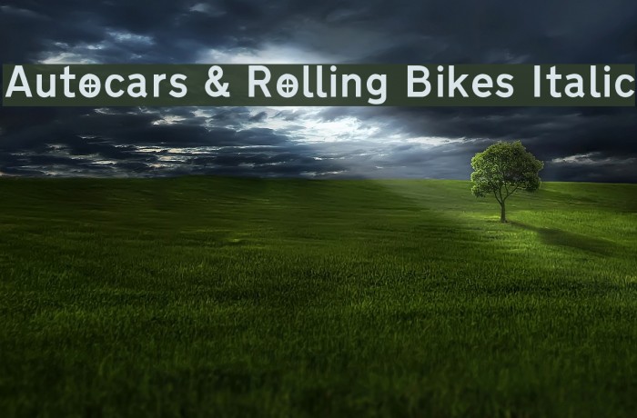 Autocars & Rolling Bikes Italic Font examples