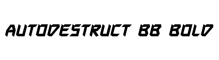 Autodestruct BB Bold  免费字体下载