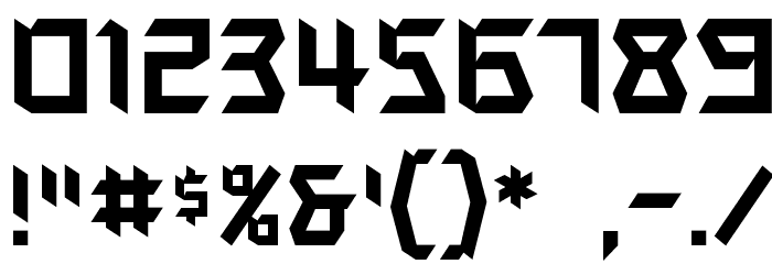 Autodestruct BB Font OTHER CHARS