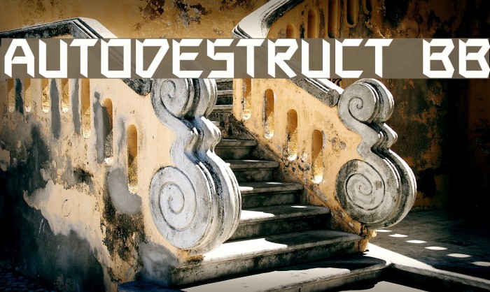 Autodestruct BB Font examples