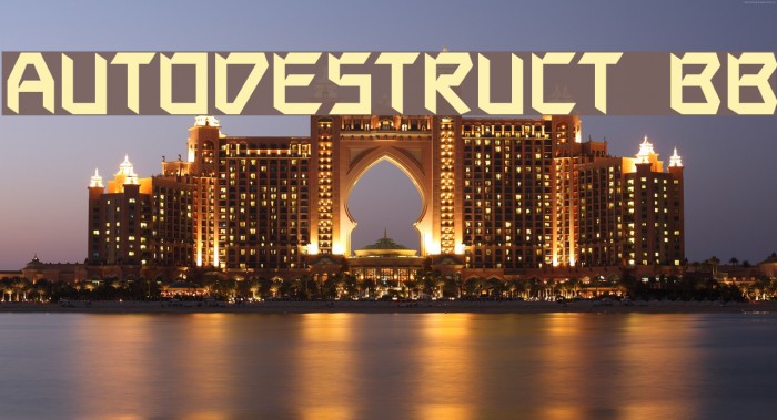 Autodestruct BB Font examples