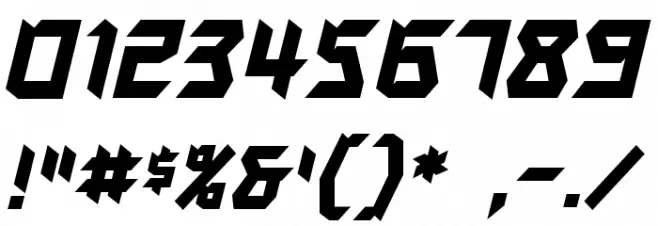 AutodestructBB-Bold Font OTHER CHARS