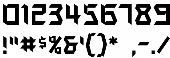 AutodestructBB Font OTHER CHARS