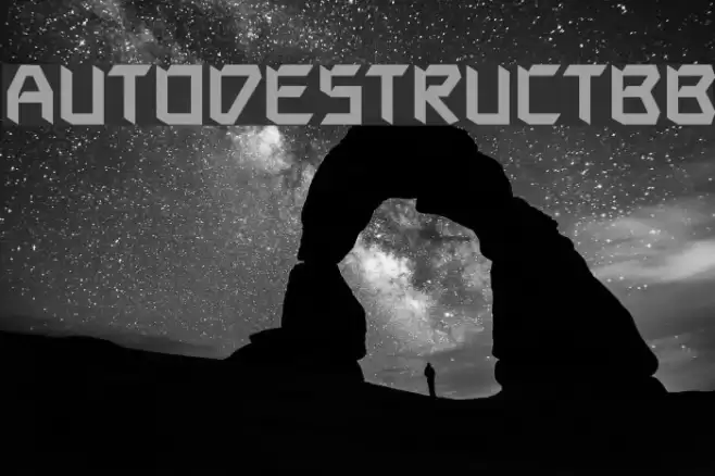 AutodestructBB Font examples