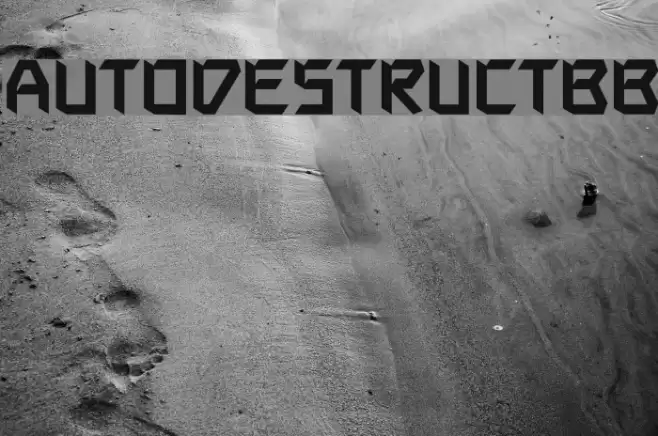 AutodestructBB Font examples