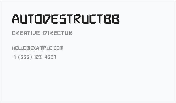 AutodestructBB Business Card