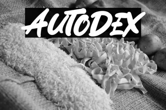 Autodex 字体 examples