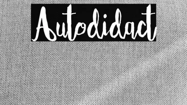 Autodidact Font examples