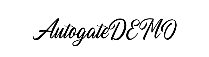 AutogateDEMO  免费字体下载