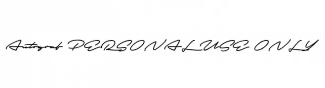 Autograf PERSONAL USE ONLY  baixar fontes gratis