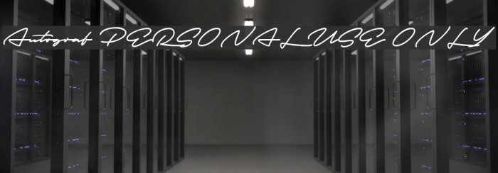 Autograf PERSONAL USE ONLY Font examples