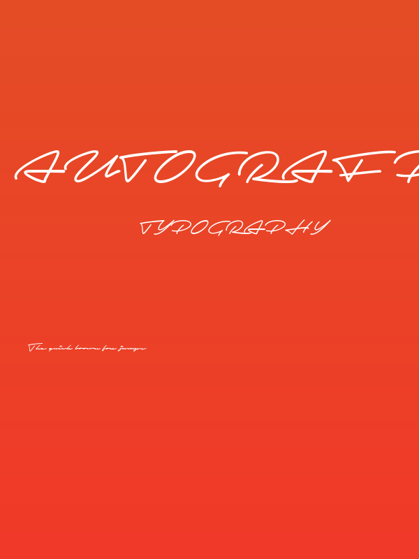 Autograf PERSONAL USE ONLY Poster