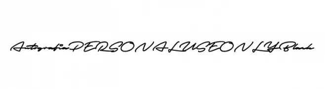Autografia PERSONAL USE ONLY Black  नि: शुल्क फ़ॉन्ट्स डाउनलोड