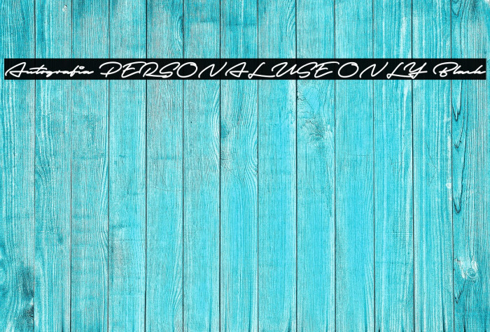 Autografia PERSONAL USE ONLY Black Example 3