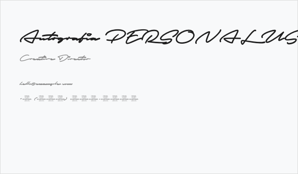 Autografia PERSONAL USE ONLY Black Business Card