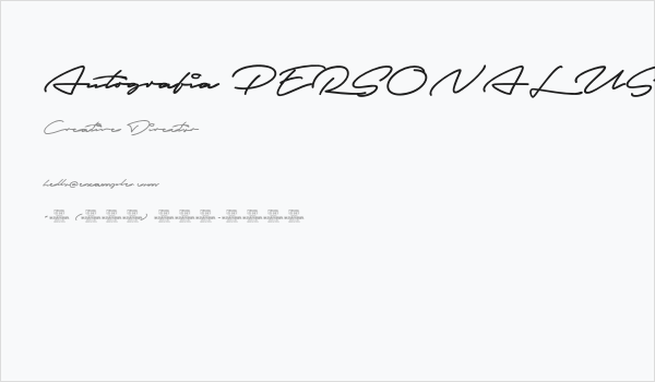 Autografia PERSONAL USE ONLY Medium Business Card