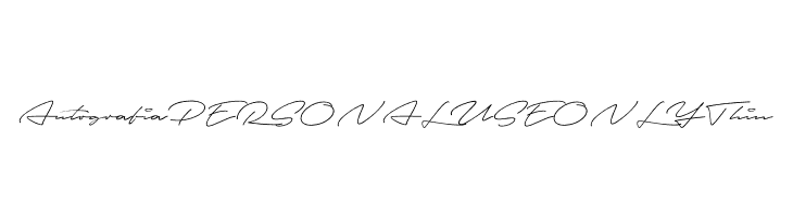 Autografia PERSONAL USE ONLY Thin  font caratteri gratis