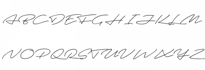 Autografia PERSONAL USE ONLY Thin 字体 大写