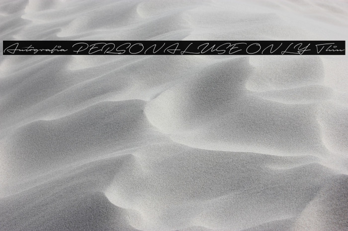 Autografia PERSONAL USE ONLY Thin Example 1