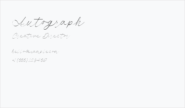 Autograph Business Card