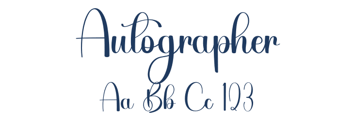 Autographer Font Preview