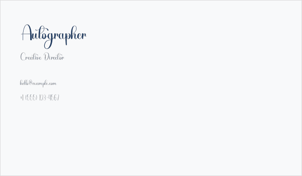 Autographer Business Card