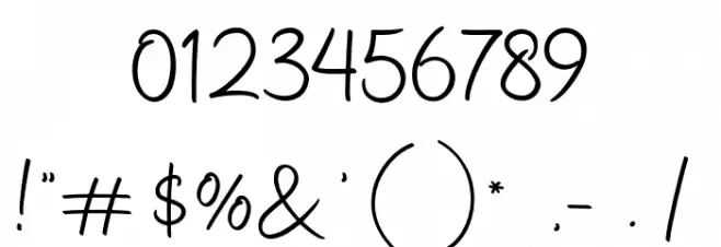 Autography Font OTHER CHARS