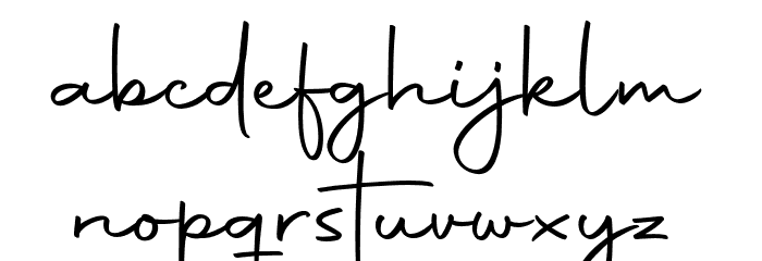 Autography Font LOWERCASE