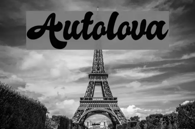 Autolova Font examples