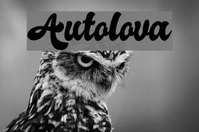 Autolova Font examples