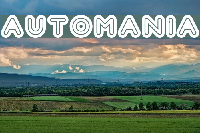 Automania Font examples
