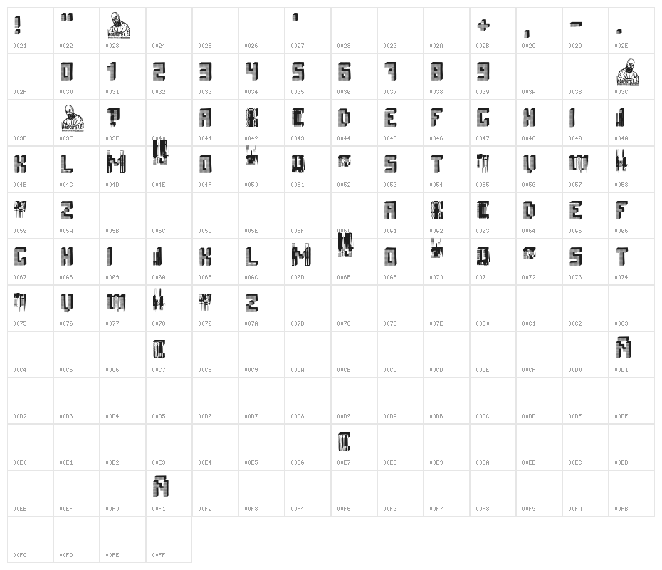 Automata Disco Character Map