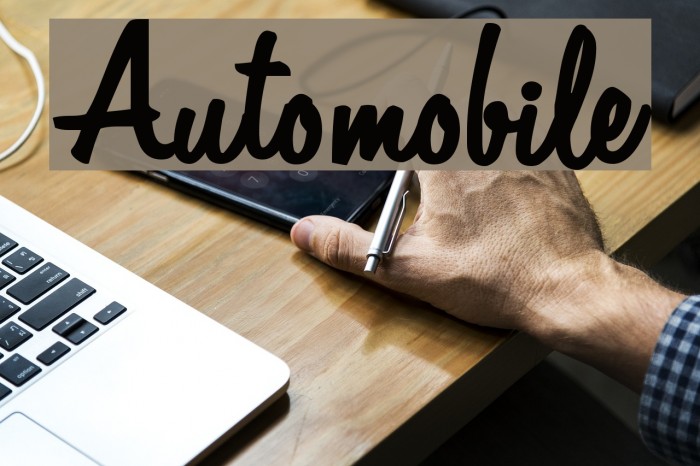 Automobile फ़ॉन्ट examples