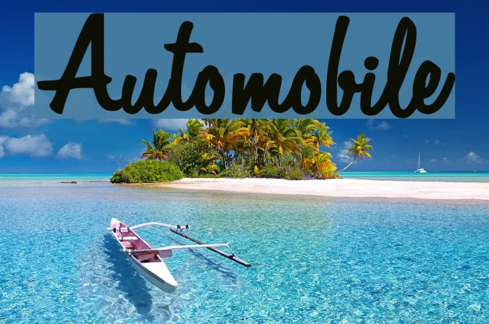 Automobile फ़ॉन्ट examples