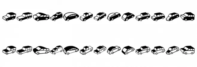 Automobiles Regular Шрифта ВЕРХНИЙ